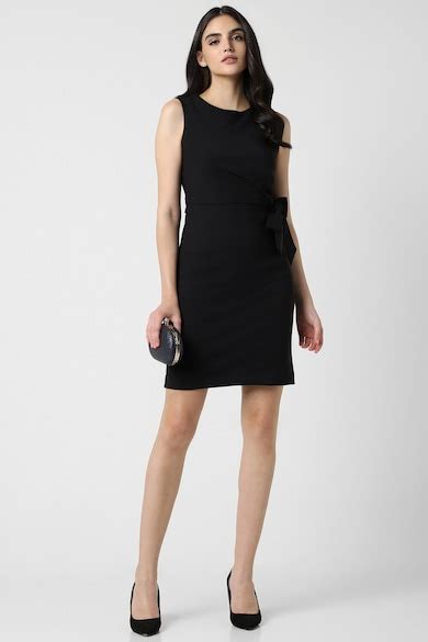Buy Women Black Solid Formal Dress Online - 919338 | Van Heusen