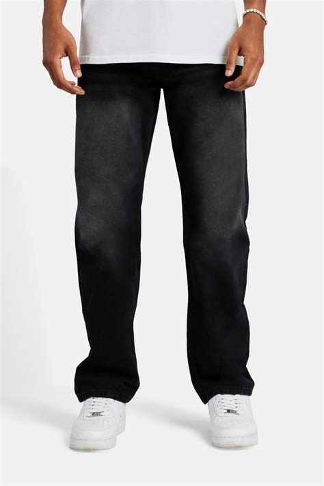 Mens Relaxed Fit Jeans - Washed Black | Mens Denim | Shop Denim Jeans ...