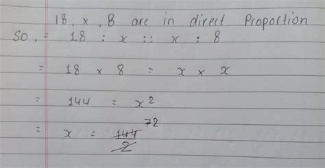 if 8 x 18 are continued poopootlon, thenx i's equal to : - Brainly.in
