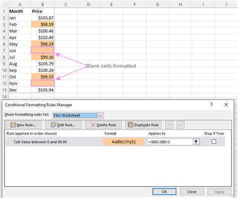 Conditional Formatting Excel Blank Cell 的图像结果