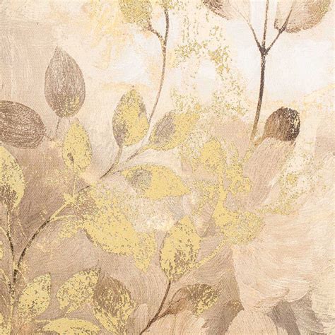 Framed Gold Leaf Canvas Wall Art, 40"