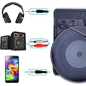 Claw Stag Portable Vinyl Record Player Turntable with Built-in Stereo ...