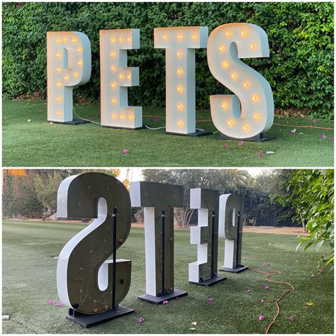 Large Marquee Letters Giant Light Up Letters for Wedding & Baby Shower ...
