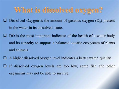 Dissolved oxygen and its method of determination | PPTX