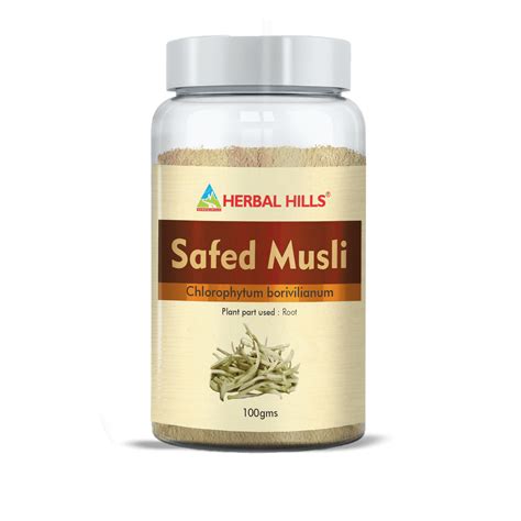 Buy Safed Musli Powder For Vitality and Energy – Herbal Hills Wellness