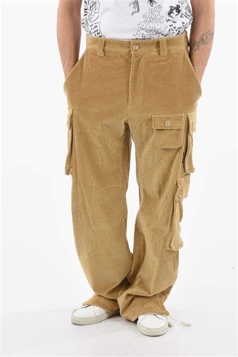 Palm Angels Ankle Drawstring Corduroy Cargo Pants men - Glamood Outlet
