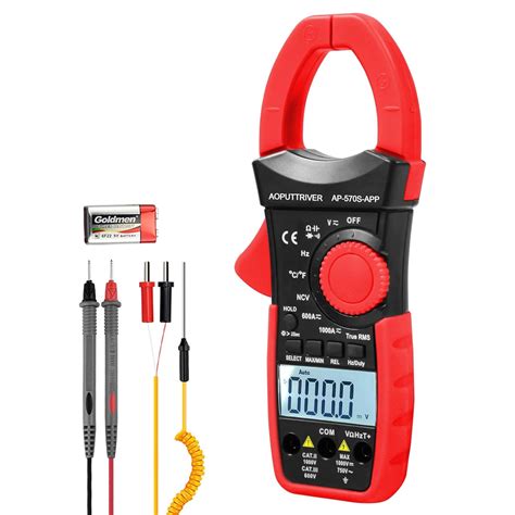 AOPUTTRIVER AP-570S-APP Bluetooth Clamp Meter 1000A AC DC Amp Meter ...