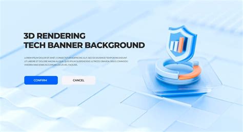 3d rendering tech banner background | Premium PSD