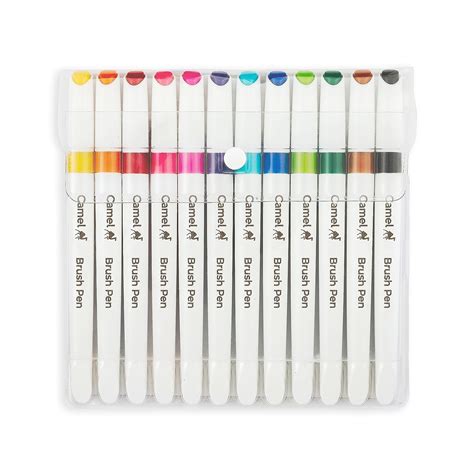 Camlin Brush Pen 12 Shades, Bold – Assorted – Delhi Stationery