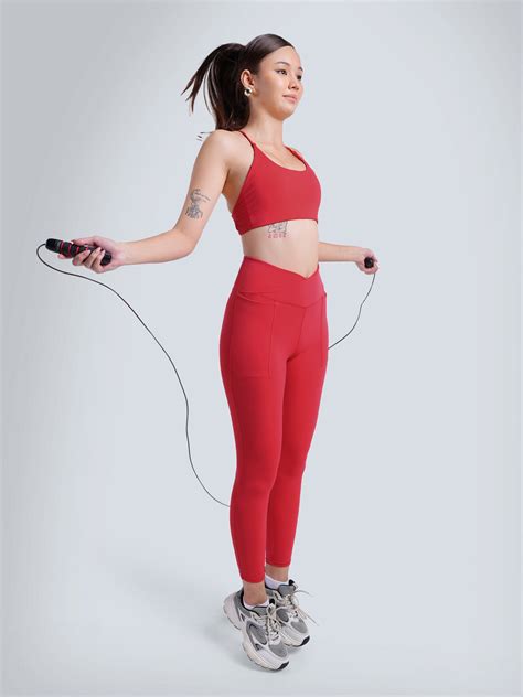 Red Hourglass Snug Leggings – CAVA Athleisure Pvt Ltd