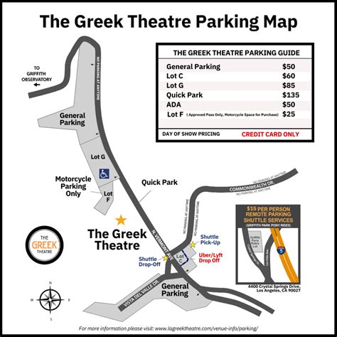 The Greek Theatre Official Parking
