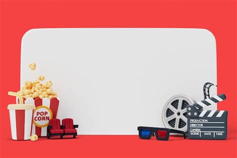 Sfondo banner vuoto cinema 3D | PSD Gratis