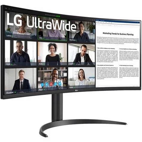 Image result for Long Curved Computer Monitor