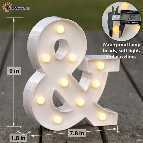 Buy HXWEIYE Light Up Letters LED Marquee Letters Lights Sign 26 ...