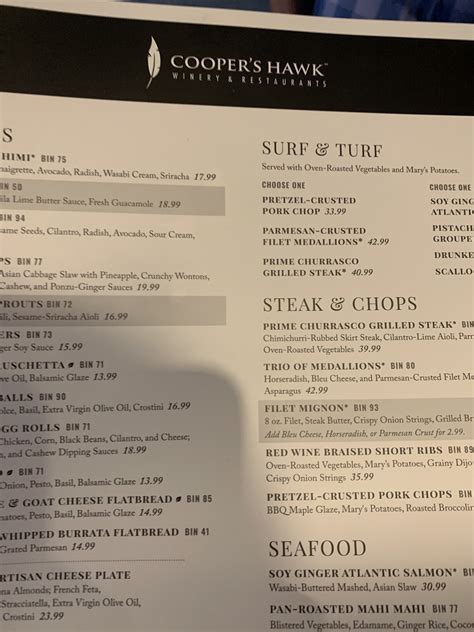 Cooper's Hawk Winery & Restaurant, Ashburn - Menu, Reviews (1032 ...