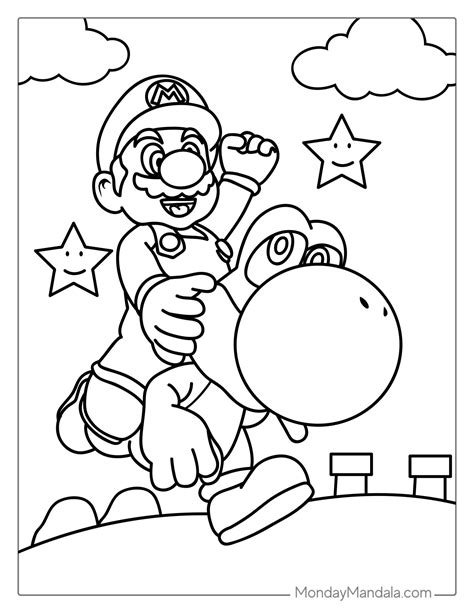 Free Coloring Pages Mario Bros