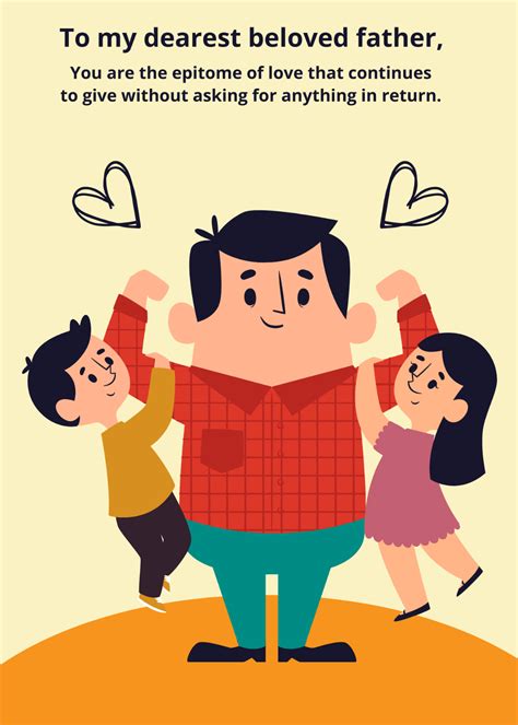 Free Father Greeting Card Template to Edit Online