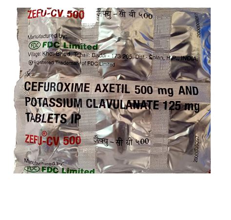 Zefu-CV 125/500 mg - Strip of 6 Tablets : Amazon.in: Health & Personal Care