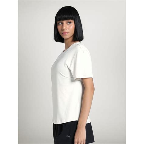 Buy Puma Move Cloudspun Women White Loose Fit Training T-Shirt Online