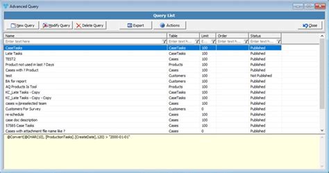 Image result for Advanced Query Tool