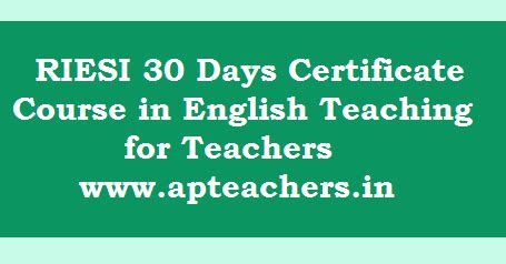 RIESI 30 Days Certificate Course in English Teaching for Teachers ...