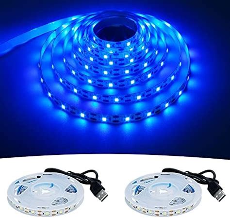 Buy KXZM USB Blue LED Strip Light, 5V USB Powered 13.2ft 240LEDs ...