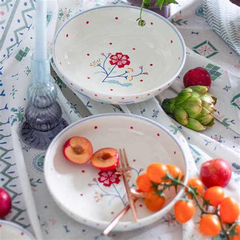 Buy Arunya Handpainted Ceramic Pasta Bowl Online | Wishing Chair