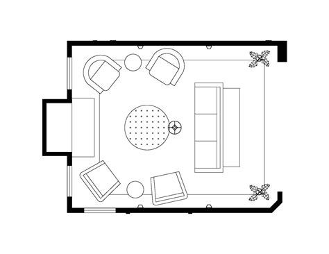Living Room Floor Plan - Mens Walk In Closet
