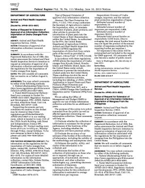 Fillable Online Notice of Request for Extension of Approval of an ...