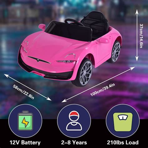 Buy 12V Kids Electric Ride On Car with Parent Remote Control, Battery ...