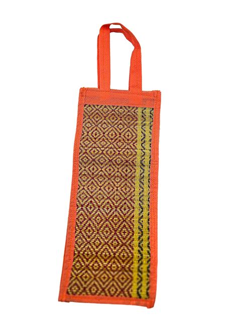 Payeliana® Water Bottle Carry Bag made with Cloth and Dry Grass ...
