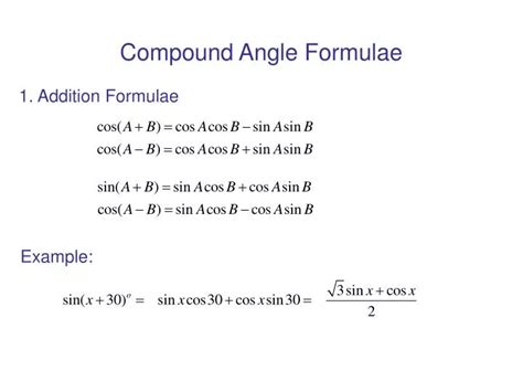 Compound Angle Formulae 的图像结果