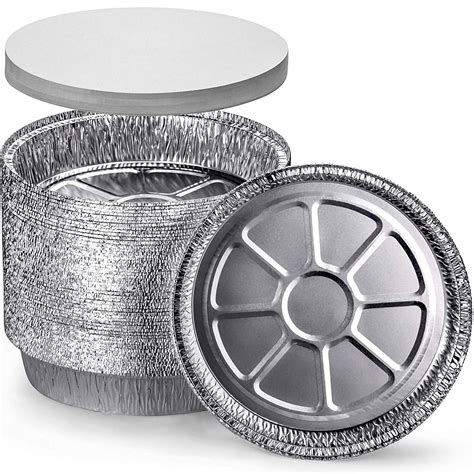 DecorRack Heavy Duty Disposable Aluminium Food Dish, 9 inch Pans with ...