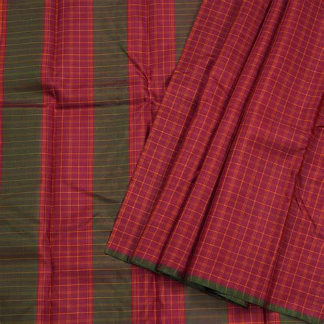 Hayagrivas Maroon Kanjivaram Silk Saree with Maroon Border BBD630G1-1 ...