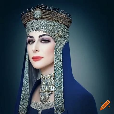 Beautiful iranian queen of ancient iranian empire