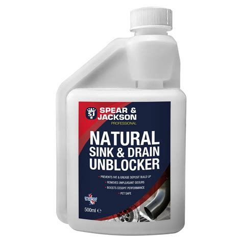 Natural Sink & Drain Unblocker 500ml | Spear & Jackson