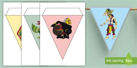 Indonesian Wayang Bunting (teacher made) - Twinkl