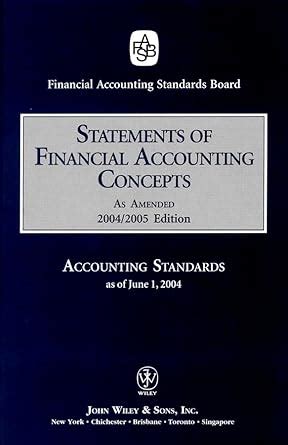 Buy 2004 Statement of Concepts (ACCOUNTING STANDARDS STATEMENTS OF ...