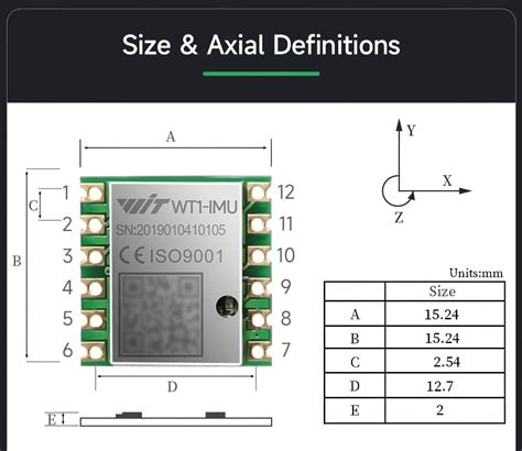 WITMOTION Arduino Acce Sensor+Inclinometer] WT1-IMU ICM42607 India | Ubuy