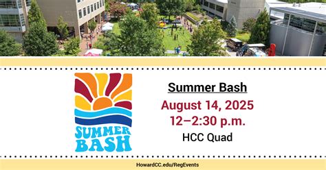 Howard Community College's (HCC) 2025 Summer Bash