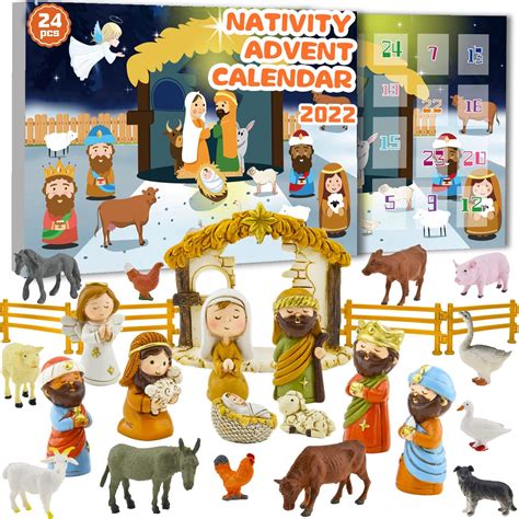 Amazon.com: Nativity Advent Calendar 2022 Nativity Set for Kids ...