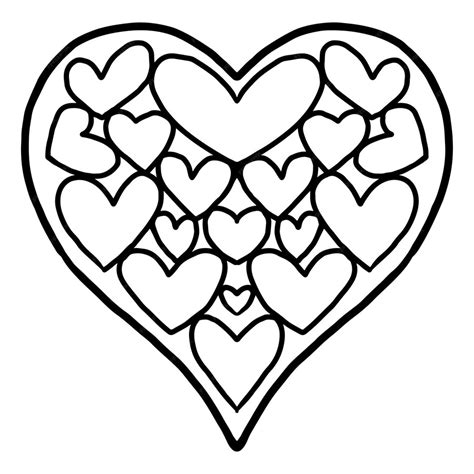 Collezione di pagine da colorare del modello di Doodle di amore del ...