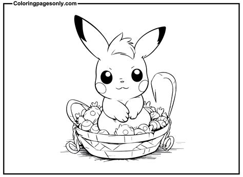 10 Festive Pikachu Easter Coloring Pages to Print | KoloringPages