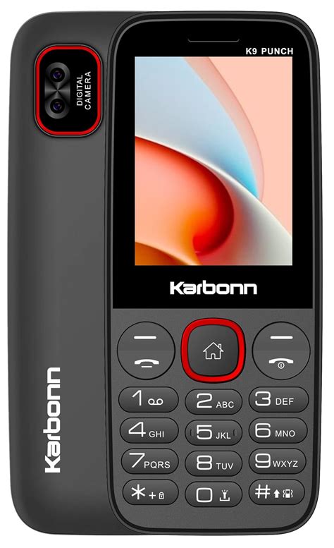 KARBONN K9 Punch (Black Red), 2500Mah Big Battery, Dual Sim, 2.4 Inch ...