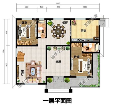 120平方房子设计图带效果图，农村自建房户型推荐(120平方米，26～29万，E2526）