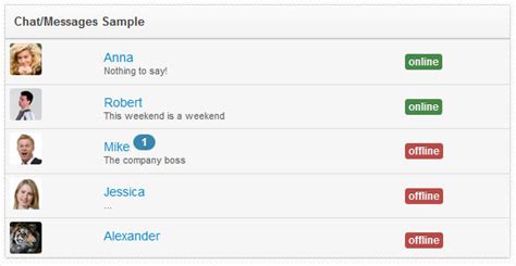 jQuery Chat 的图像结果