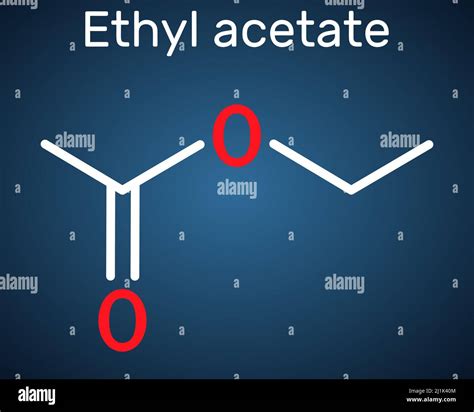 Ethyl acetate, ethyl ethanoate, C4H8O2 molecule. It is acetate ester formed between acetic acid ...