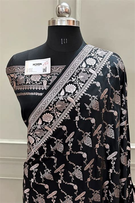 Black Masakali Katan Silk Banarasi Saree – Mohsin Textiles