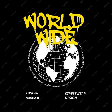 Premium Vector | World wide urban streetwear modern vector graphic design