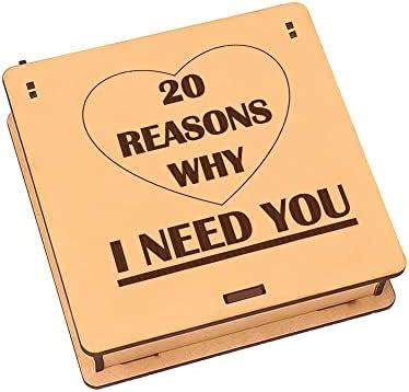 Buy PureCraft Wooden Medium Heart Shaped Love Message Box | 20 Reasons ...